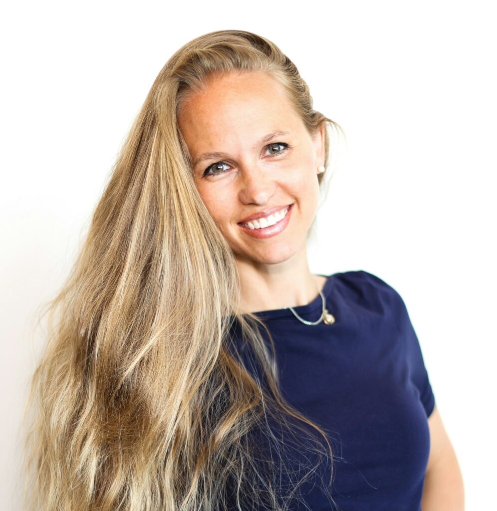 blonde woman customer profile